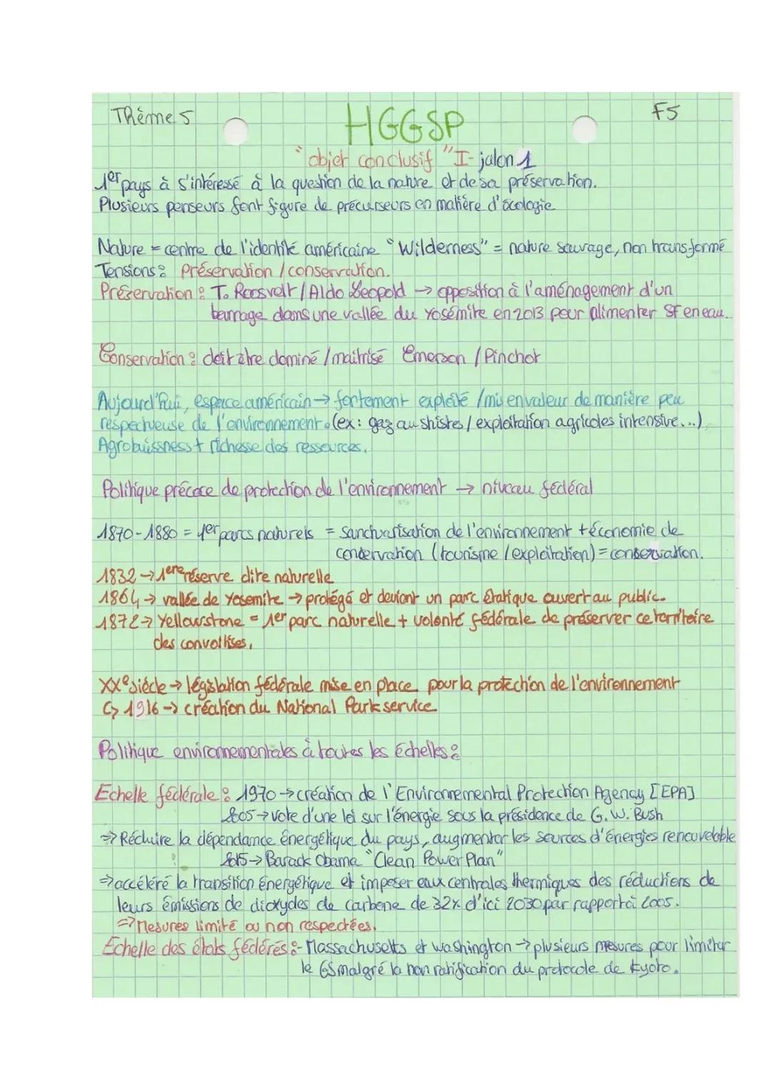 objet conclusif-Thème 5 Environnement HGGSP