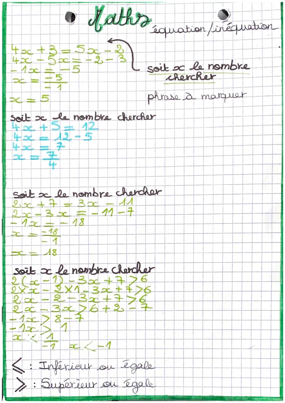 4₂c +3 =500 2
3
-1.50
5
4x
4x
35
-
X-5
soit x le nombre chercher
4x + 5
12
D
4
O
1pc =
=
Maths
12-5
7
-18
- 1
x = 18
soit x le nombre cherch