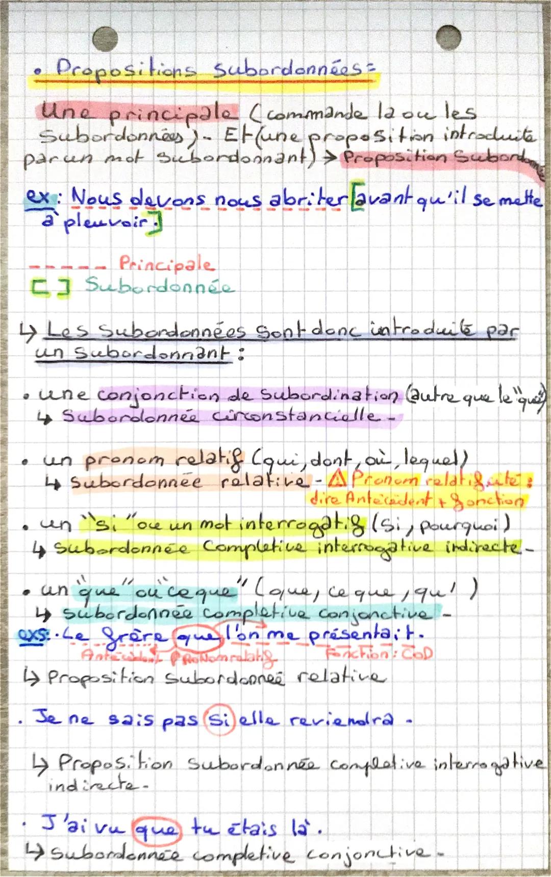Français
Phrase simple=
↓
- avec un seul verbe conjugué
-
Phrase complexe-
- Avec plusieurs verbes conjugue's.
↳ plusieurs propositions
•Pro