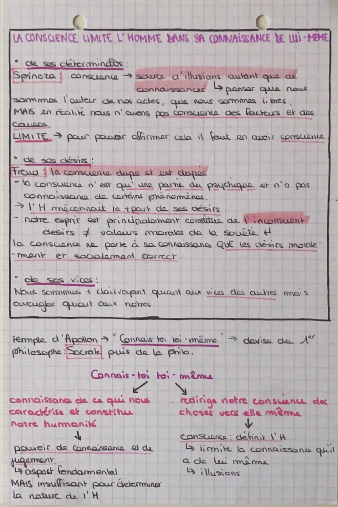 --- OCR Start ---
ETYMOLOGIE:
vient du latin:
La conscience
<cum» avec
<scienha saveir
accompagné de
savoir
DEFINITION:
sert a représenter d