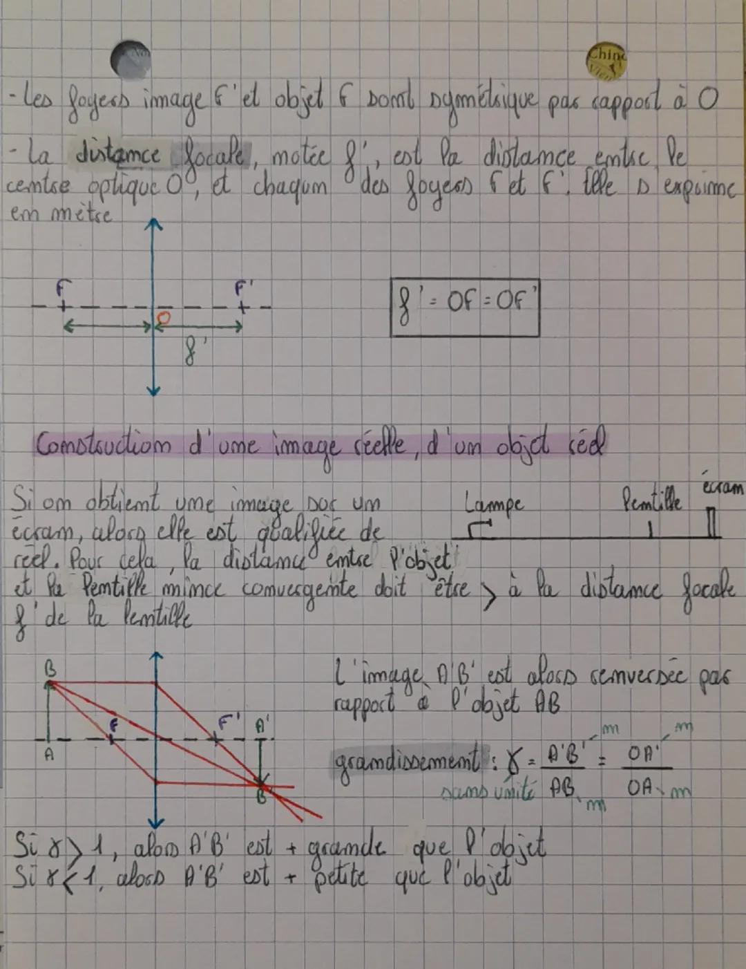 # Chimie
Les lentilles mimces convergentes.
Schéma
Pemtille
mimces comvergentes
axe
optique
comtse optique
Propriété
- Tout sayoms Pu