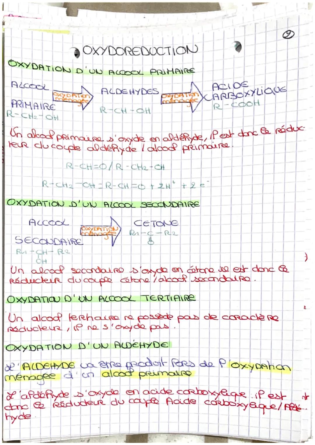OXY DOREDUCTION EN
CHIMIE ORGANIQUE
Oxydaréduction : échange d'écdrons entree:
un oxydant qui gagre un ou
CiP sobit une Réduction): 0xc₁ + m