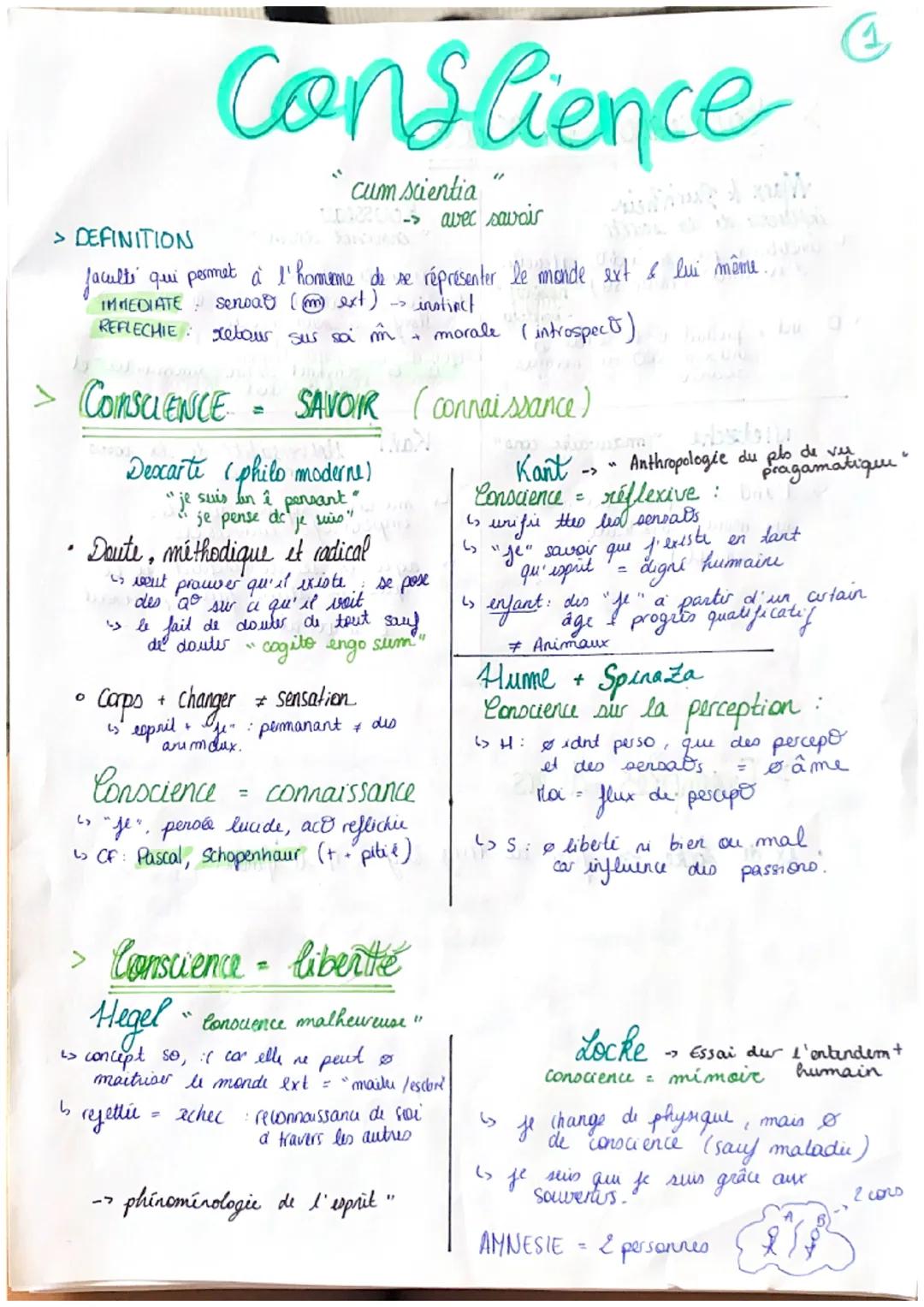# Conslience
"cum scientia"
-> avec savoir
> DEFINITION
Jacults qui permet à l'homeme de se réprésenter le monde ext & lui même.
IMMEDI