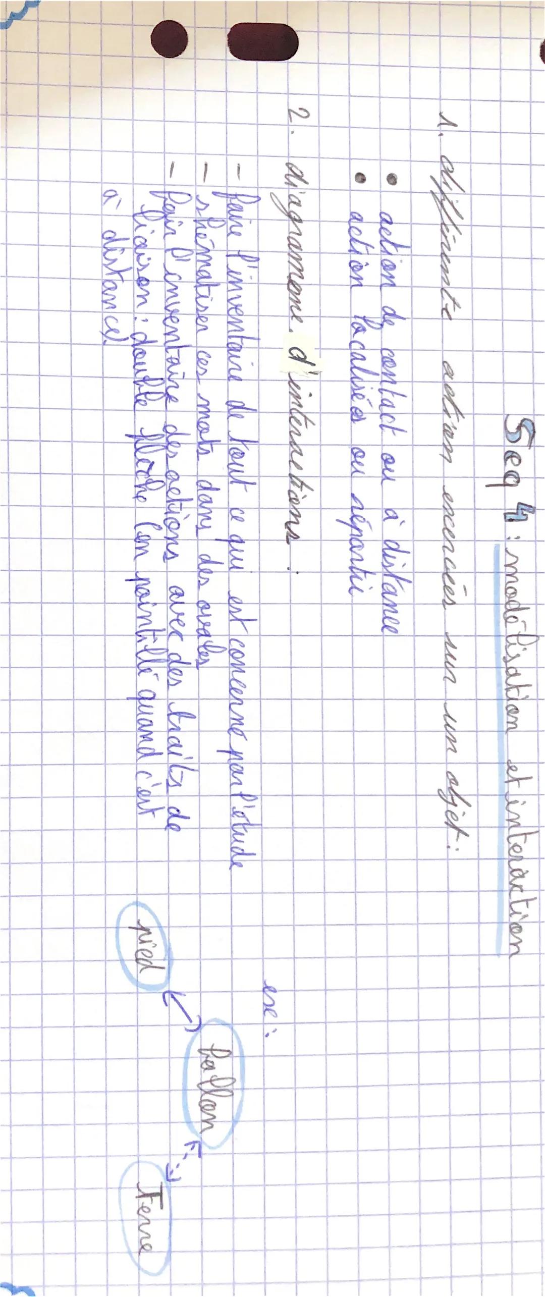 1. différente action excercées un un objet:
action de contact ou à distance
• action localisées ou
répartic
Seg 4: modélisation et interacti