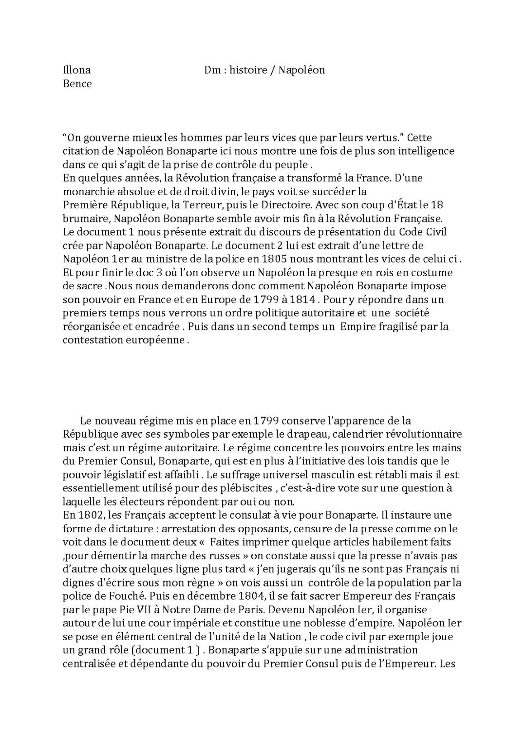 comment Napoléon Bonaparte impose son pouvoir en France et en Europe de 1799 à 1814