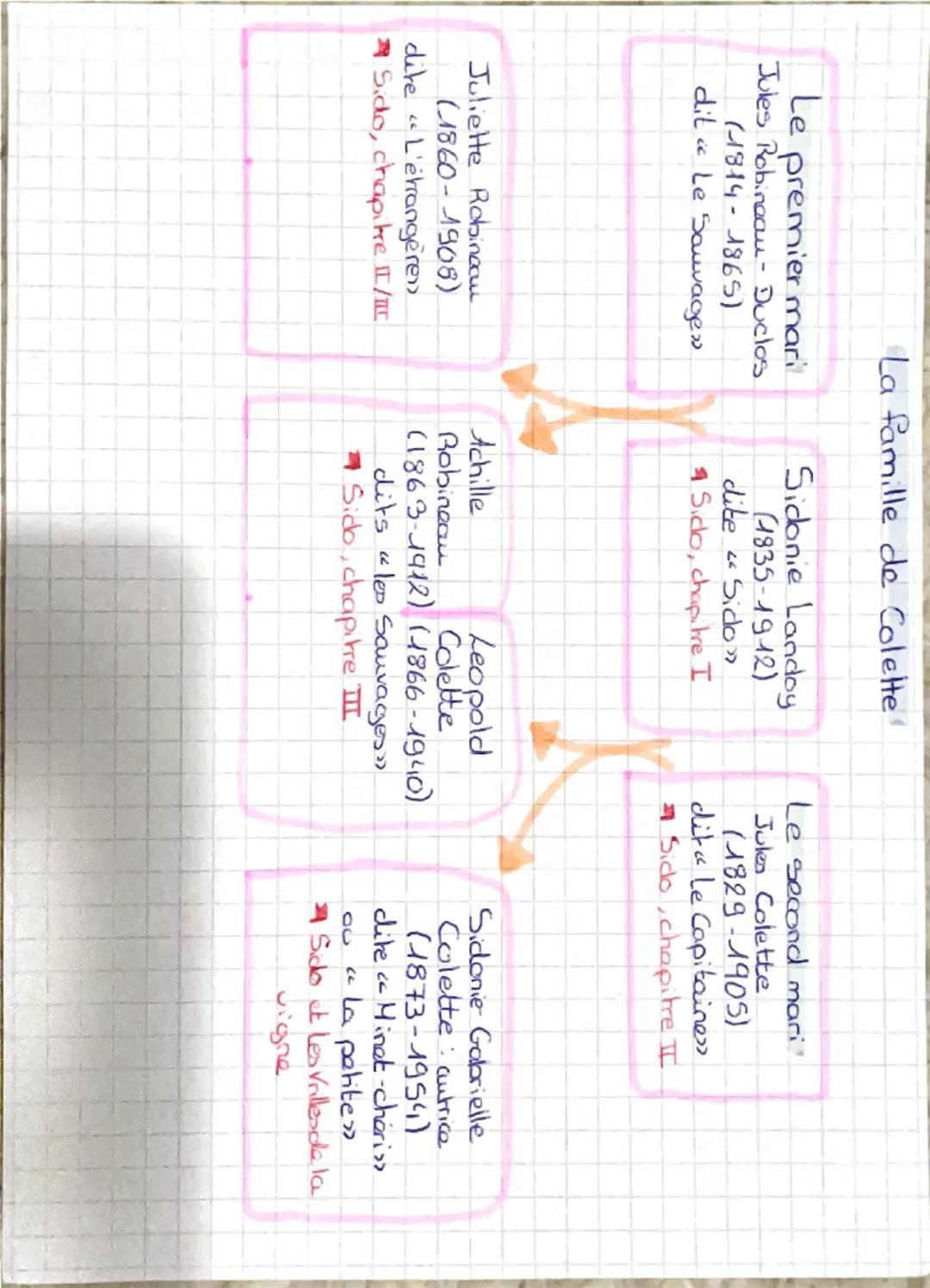 La famille de Colette
Le premier mari
Jules Robineau - Duclos
(1814-1865)
dit ic Le Sauvage»
Sidonie Landoy
(1835-1912)
dite "Sido»
Sido,