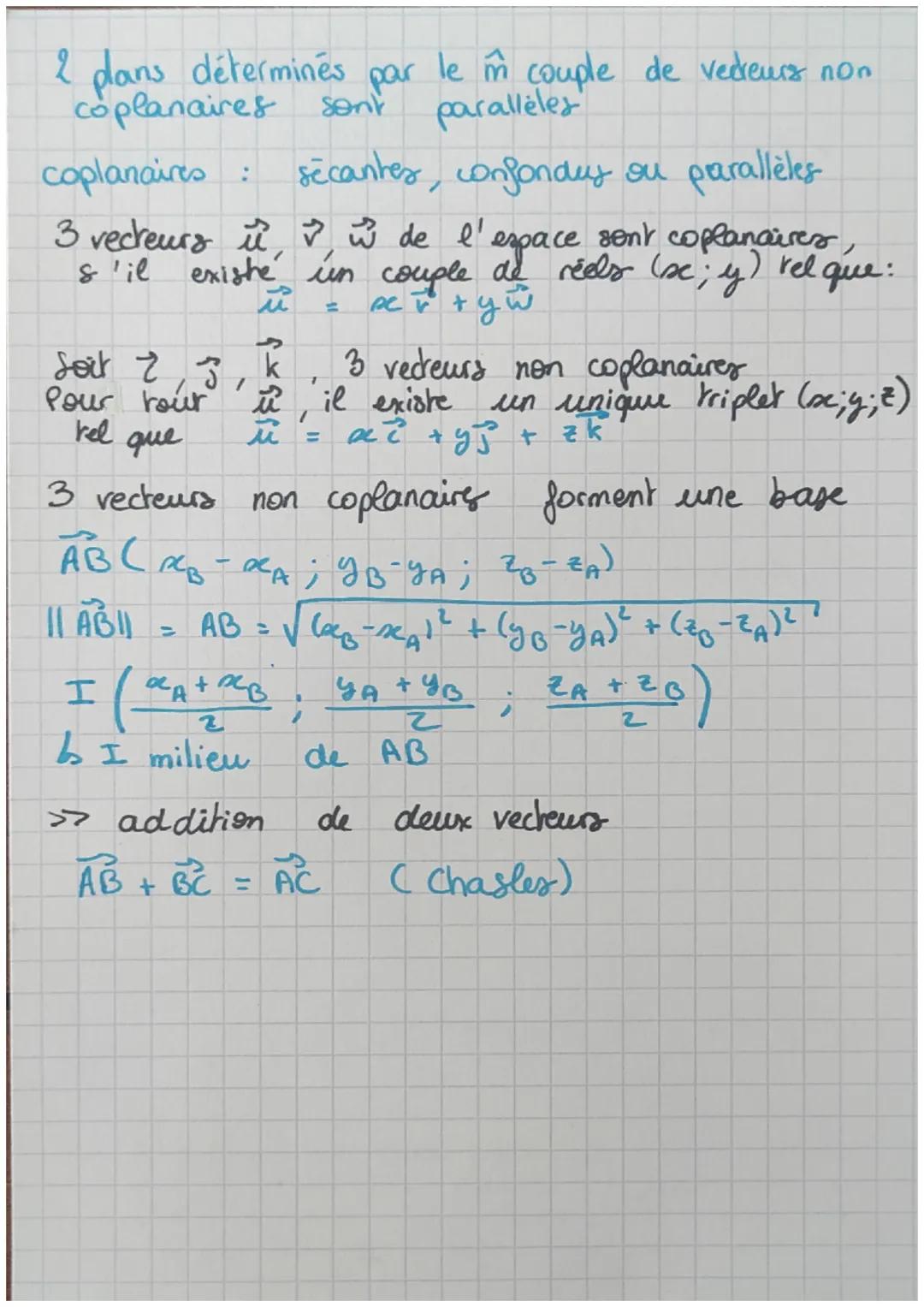 Wrecteurs
Maths
>>> base des notions
3 mors:
- une direction
- un sens
- une norme (longueur)
Translation de i sur M:
Combinaison linéa