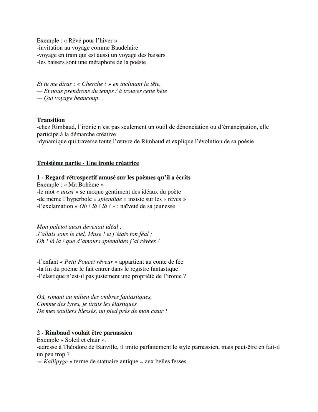 Rimbaud, Cahiers de Douai
Dissertation - Une ironie émancipatrice ?
Introduction
Accroche
-mai 1870, Rimbaud espère être publié dans le « Pa