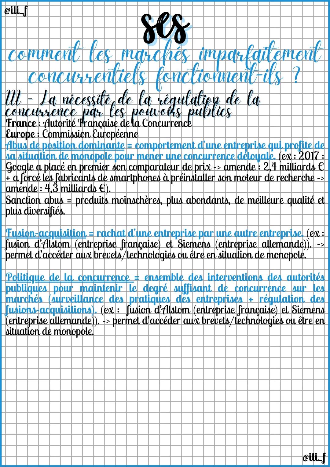 @ili_f
ses
comment les marchés imparfaitement
concurrentiels fonctionnent-ils ?
Vespells marchés imparfaitement congpurrentiels.
respectent