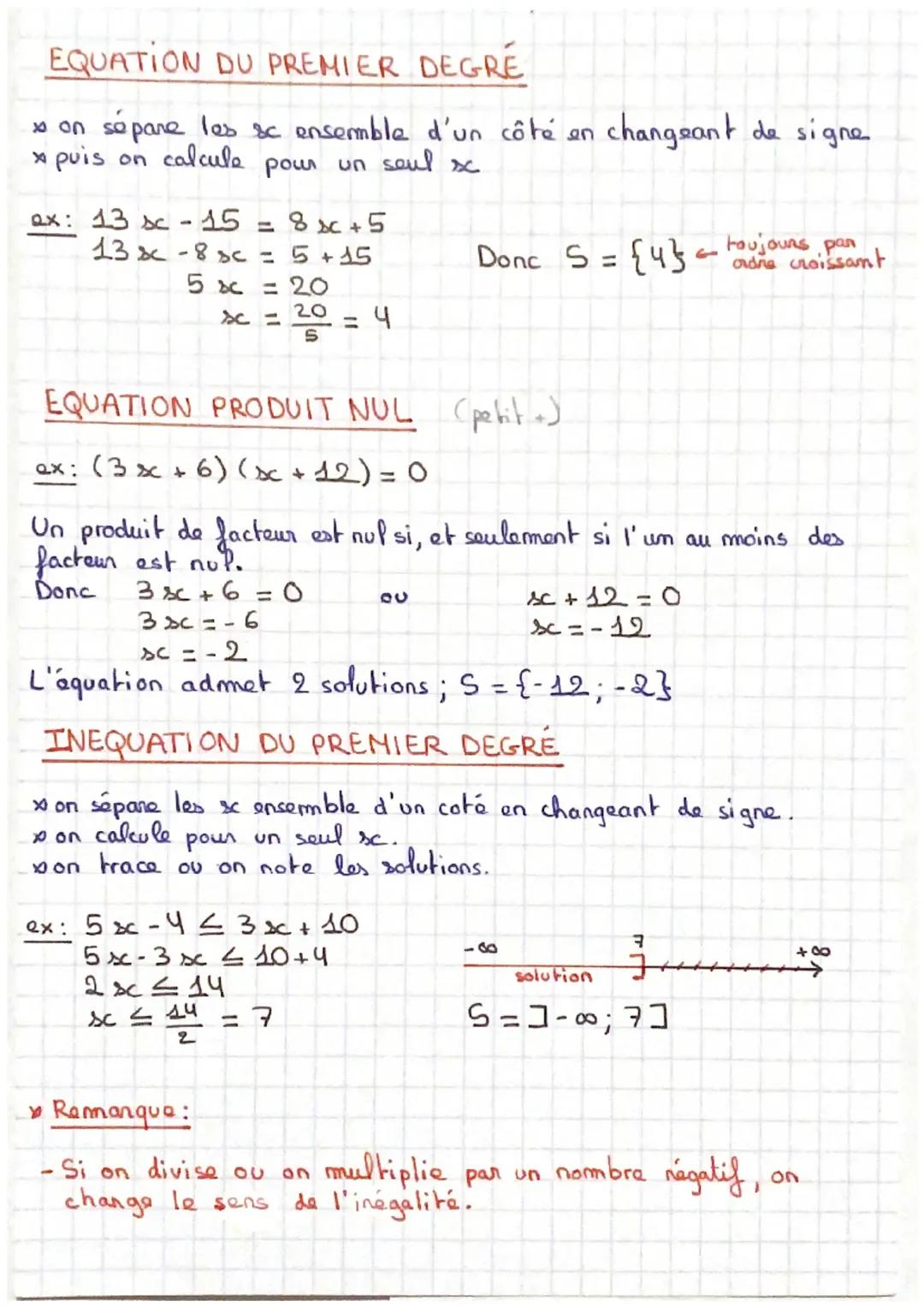 Équations et Inéquations
