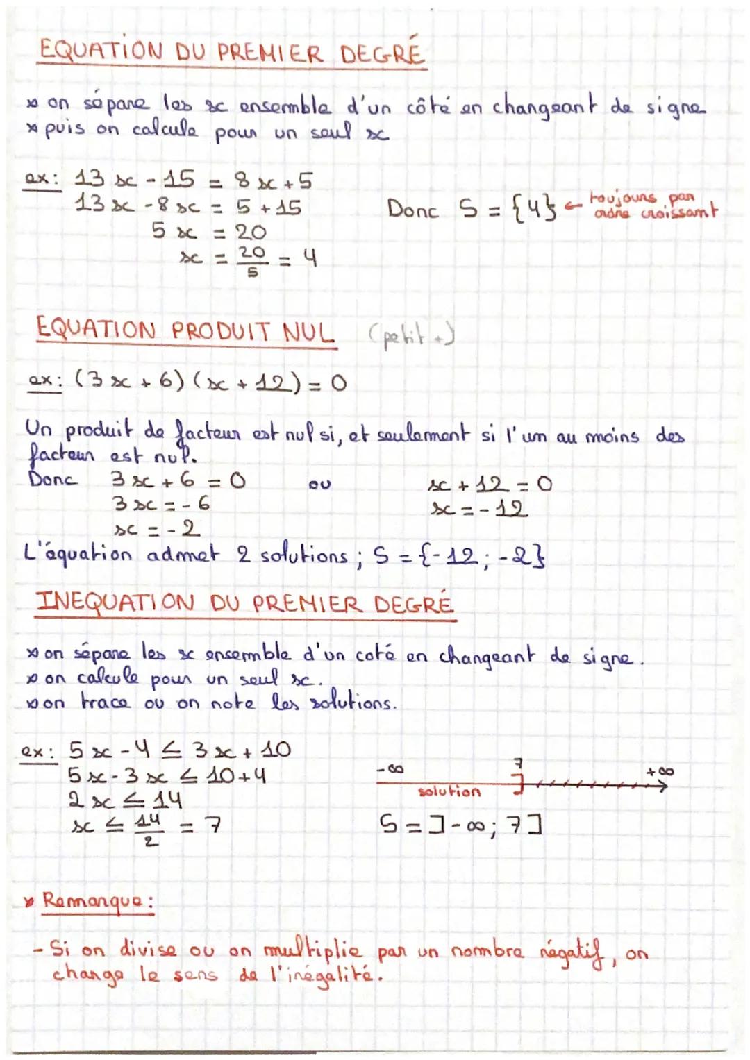 EQUATION DU PREMIER DEGRE
x on sépare les sc ensemble d'un côté en
x puis on calcule pour un seul x
ax: 13 sc-15 8x+5
13 xc-8sc = 5+15
5 x
=