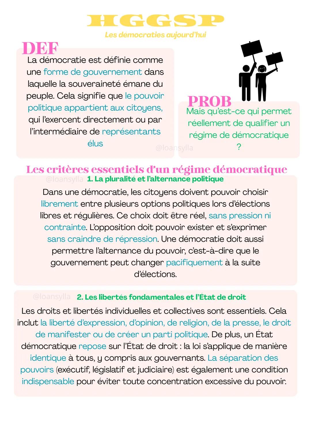 HGGSP Démocraties aujourd'hui