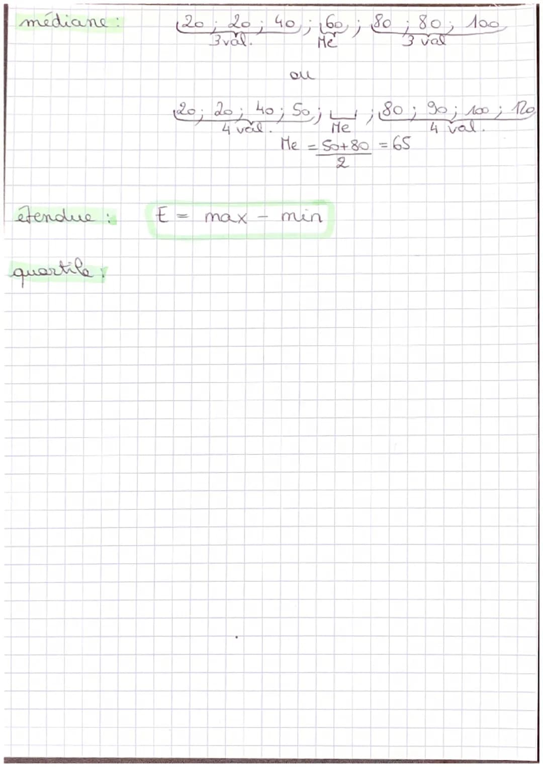 MALAয়ানে
maths
- Définitions
- la moyenne d'une série est le quotient de la
somme de toutes les valeurs de la série
par l'effectif total.
