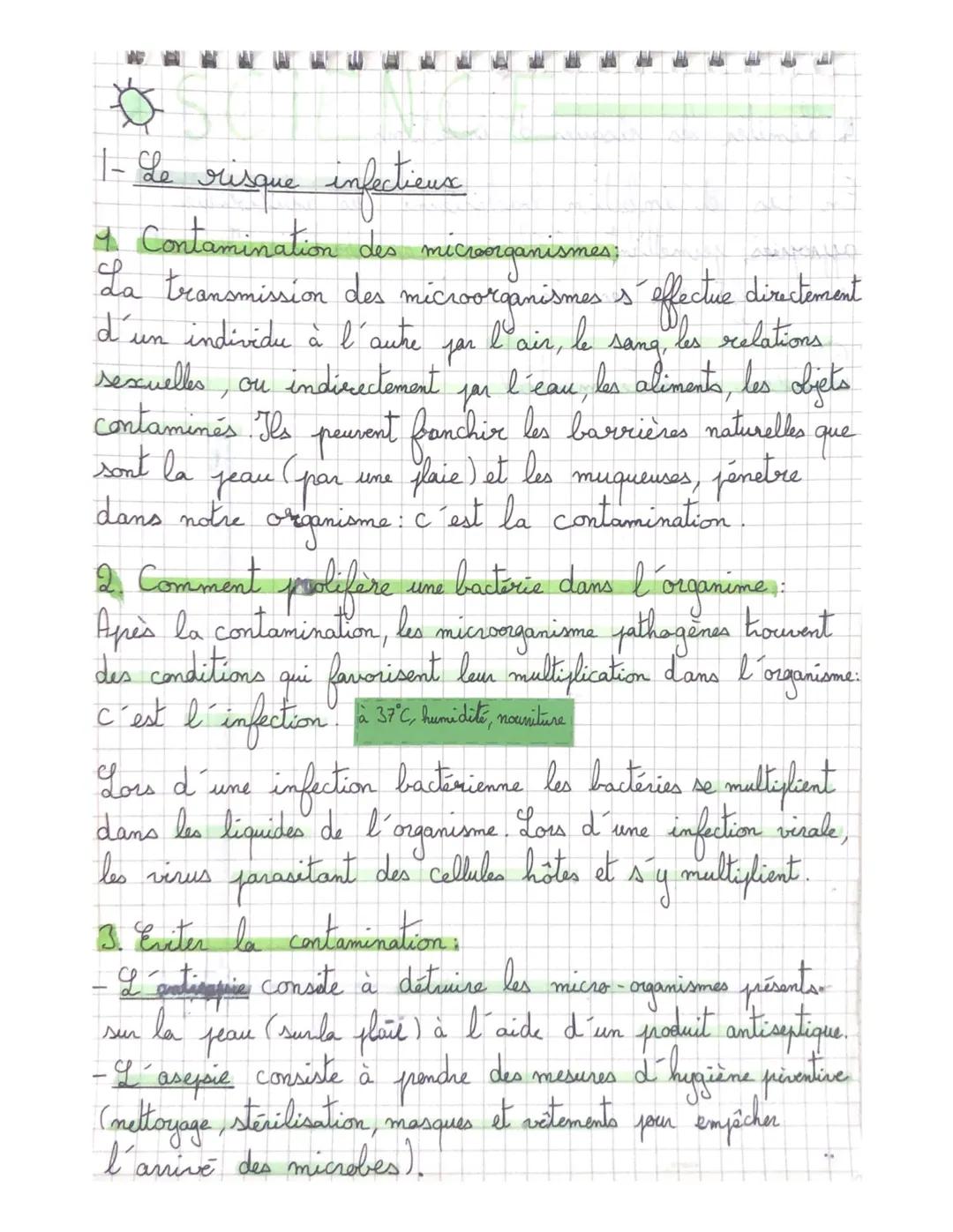 système immunitaire et risque infectieux