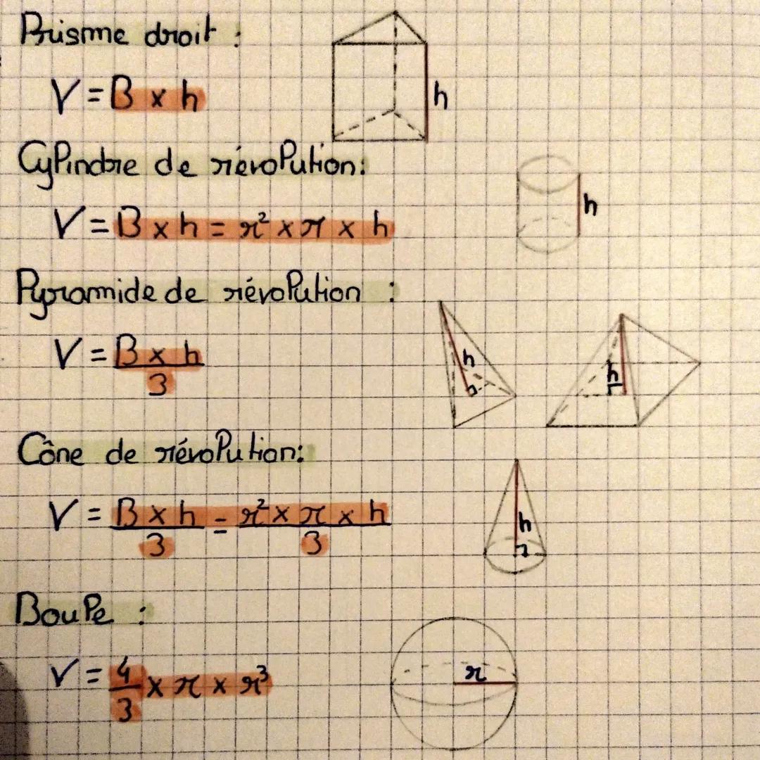 Flores!
Cerch
A=πxx²³
P=2×πxr
Triangle
nbxh.
2
Paraffe Pogramme:
A:bxh
Rectangle
Maths
A = LX P
Carre
A = c ²₁/
2
Sphère
с
A = 4×2ײ
九
h
C
b