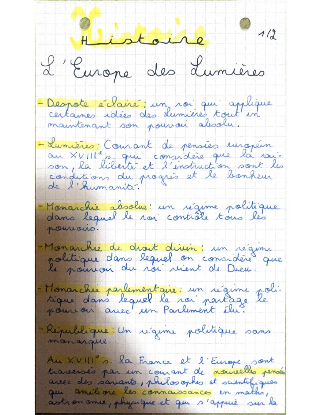 L’Europe des Lumières