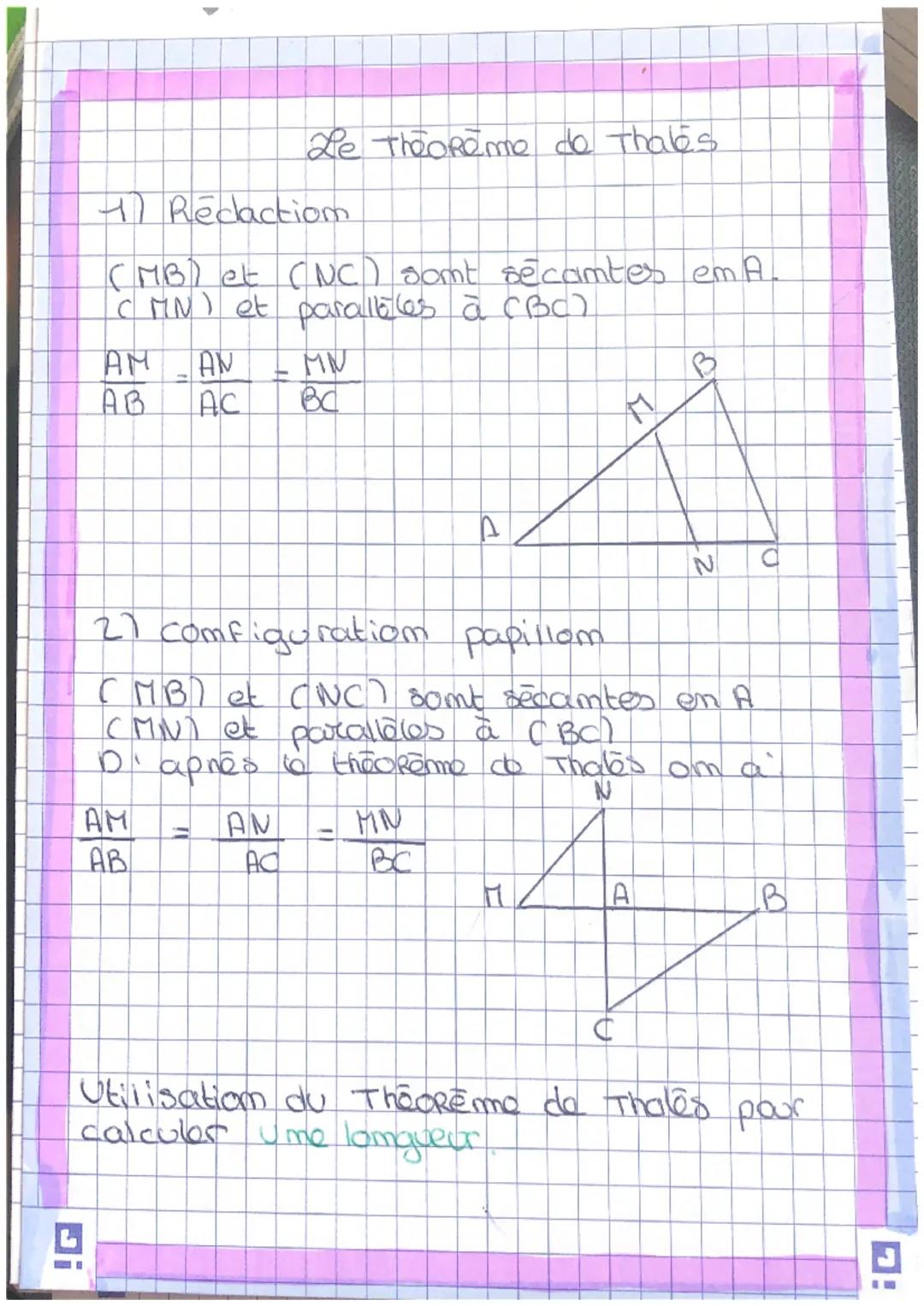 Théorème De Thales ( Contraposer et Réciproque)
