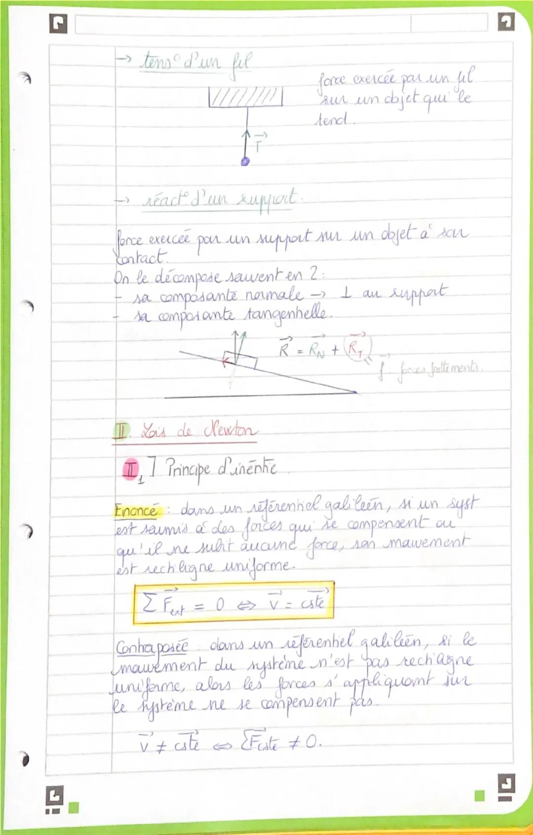 # Chapitre : mouvements et forces
Ce chapitre relie l'aspect cinématique d'un mouvement à l'aspect dynamique lié aux forces s'appliquent su