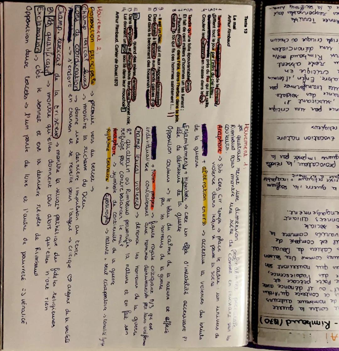 Ai
où il dénonce
upce contexte qu'Arthur
de nombreuse auteurs
at contre la guerre
Rimbaud (1870)
once avec
variés comme la
ip est composé de