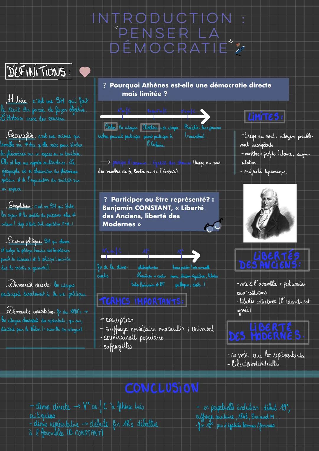 DEFINITIONS
Histoire :
:: c'est une SH qui fait
le récit du passé de façon djective..
I Historien crose des sources.
• Geographie:
science
é