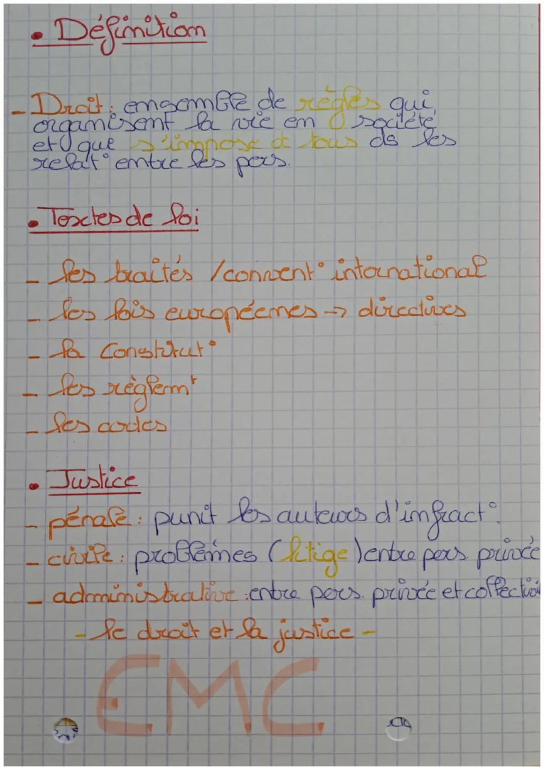 - • Définition
- Drait emgombre de regles qui,
organisent la vie em C sociéte
et a tous ds les
que longost ba
selalte entre les pers.
- • Te