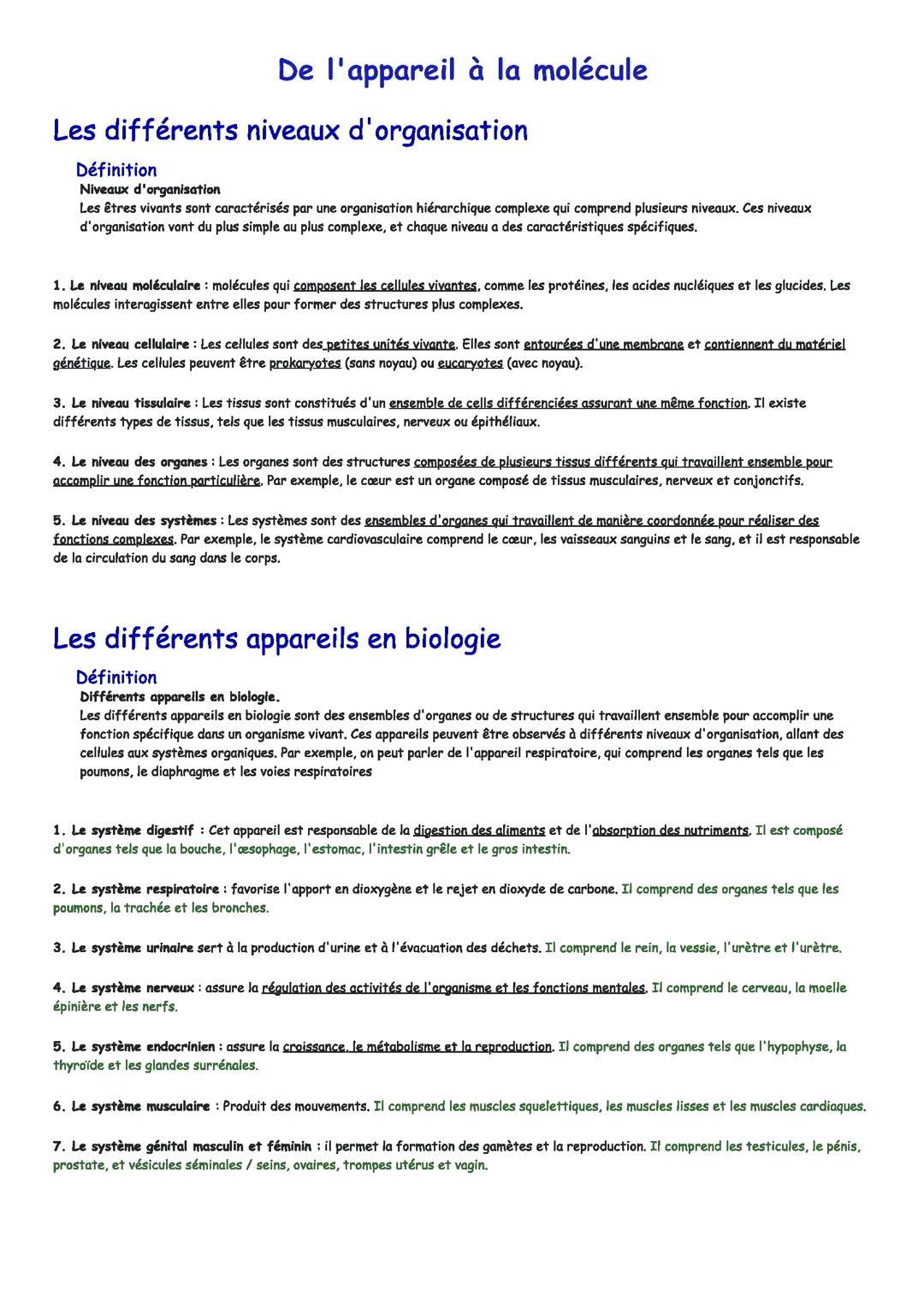 De l'appareil à la molécule.