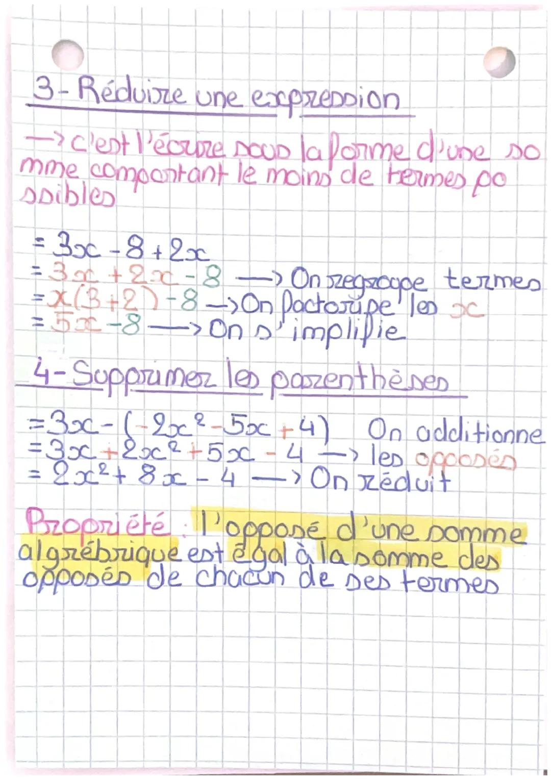 MATHS
Le Calcul Littéral
-> expression qui contientune /
plusieurs lettres Ces lettres désignent
1- Développement
-> transformer un produit