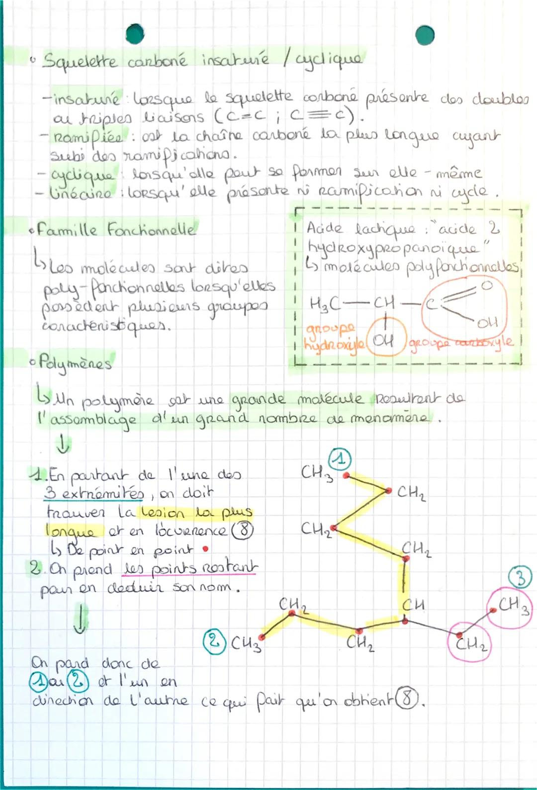 • Chimie arganique: composé principalent : Cett
formule brute → C7 H₁₁ O₂ CL
C43
430
semi développé
Chimie: Structure at Ophimmisation
on ch