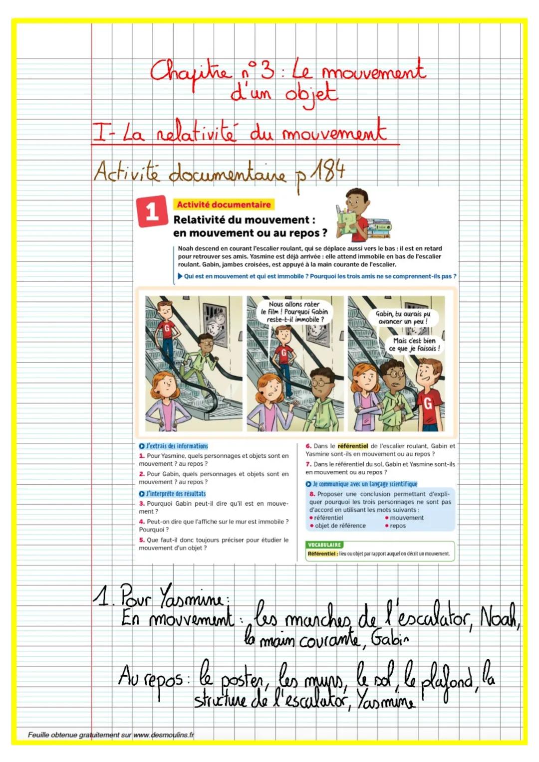 Thème n°2:
Mouvements
et
Interactions
Feuille obtenue gratuitement sur www.desmoulins.fr Chapitre n°2: Les réactions
chimiques
Introduction.