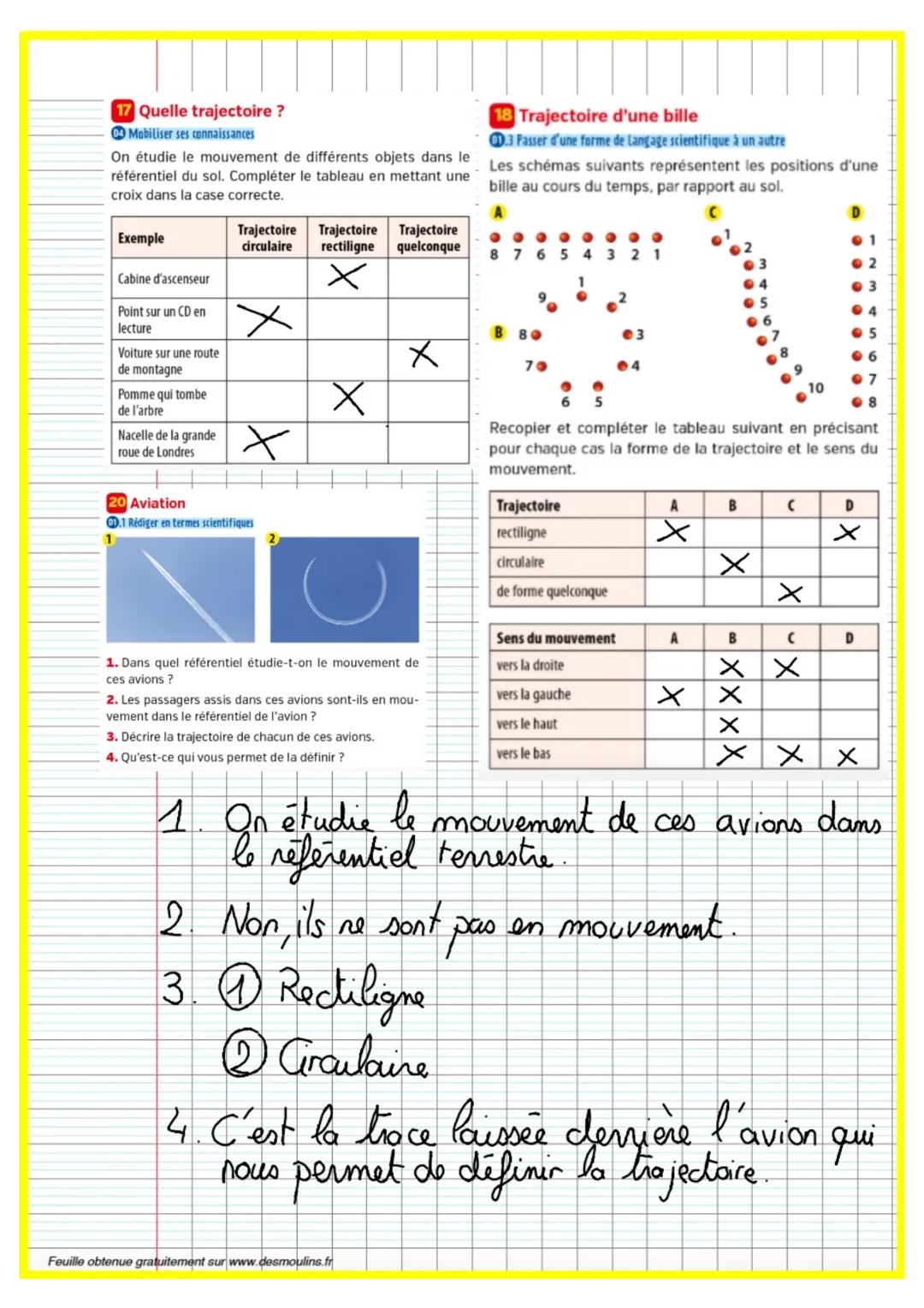 Thème n°2:
Mouvements
et
Interactions
Feuille obtenue gratuitement sur www.desmoulins.fr Chapitre n°2: Les réactions
chimiques
Introduction.