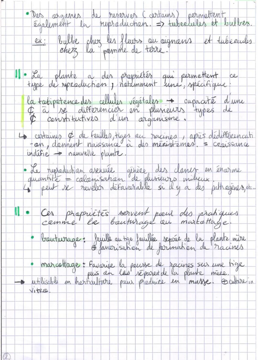 Ⓒ Reproduction de la plante entre vie fixée
Reproduction d'angiospermes :
• Se fait par
dissémination.
• Se fait par voie
sexvée ou
asex we