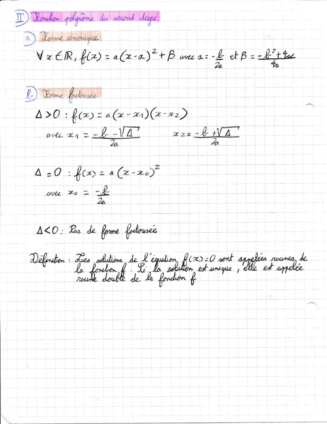 CH1- Second degré
Rappels
IR- Identité remarquable
->$(a+b)^2$ = $a^2+2ab+b^2$
->$(a-b)^2$ = $a^2-2ab+b^2$
->$(a+b)(a-b)$ = $a^2-b^2$
I