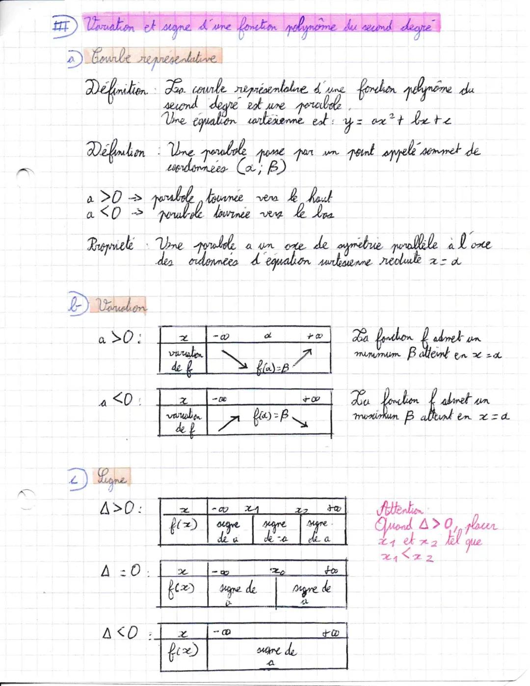 CH1- Second degré
Rappels
IR- Identité remarquable
->$(a+b)^2$ = $a^2+2ab+b^2$
->$(a-b)^2$ = $a^2-2ab+b^2$
->$(a+b)(a-b)$ = $a^2-b^2$
I