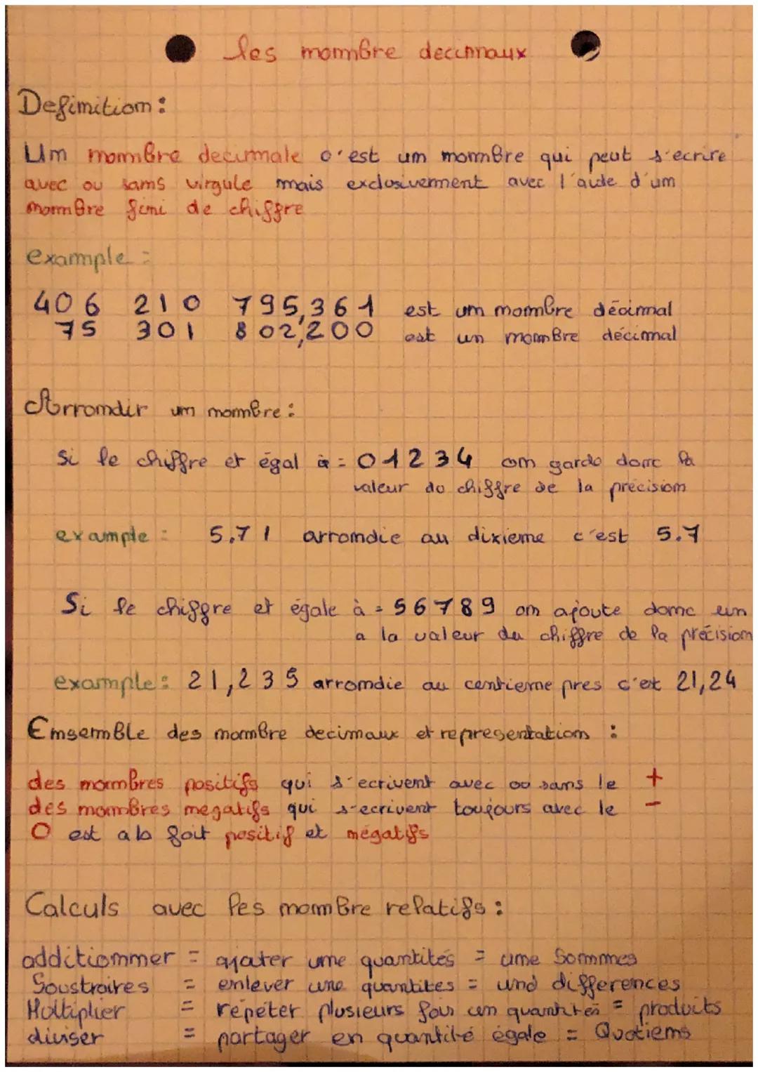 les mombre decconaux.
Defimitiom:
Um mombre decimale o'est um mombre qui peut s'ecrire
quec ou sams virgule mais exclusivement avec l'aude