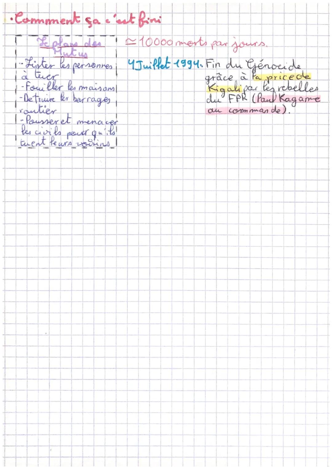 Histoire
Le Genocide du Rwas da
• C'est quoi?
C'est l'opposition du peuple des Mutus et des Tutsis. le génocide
fait plus d'un million de me