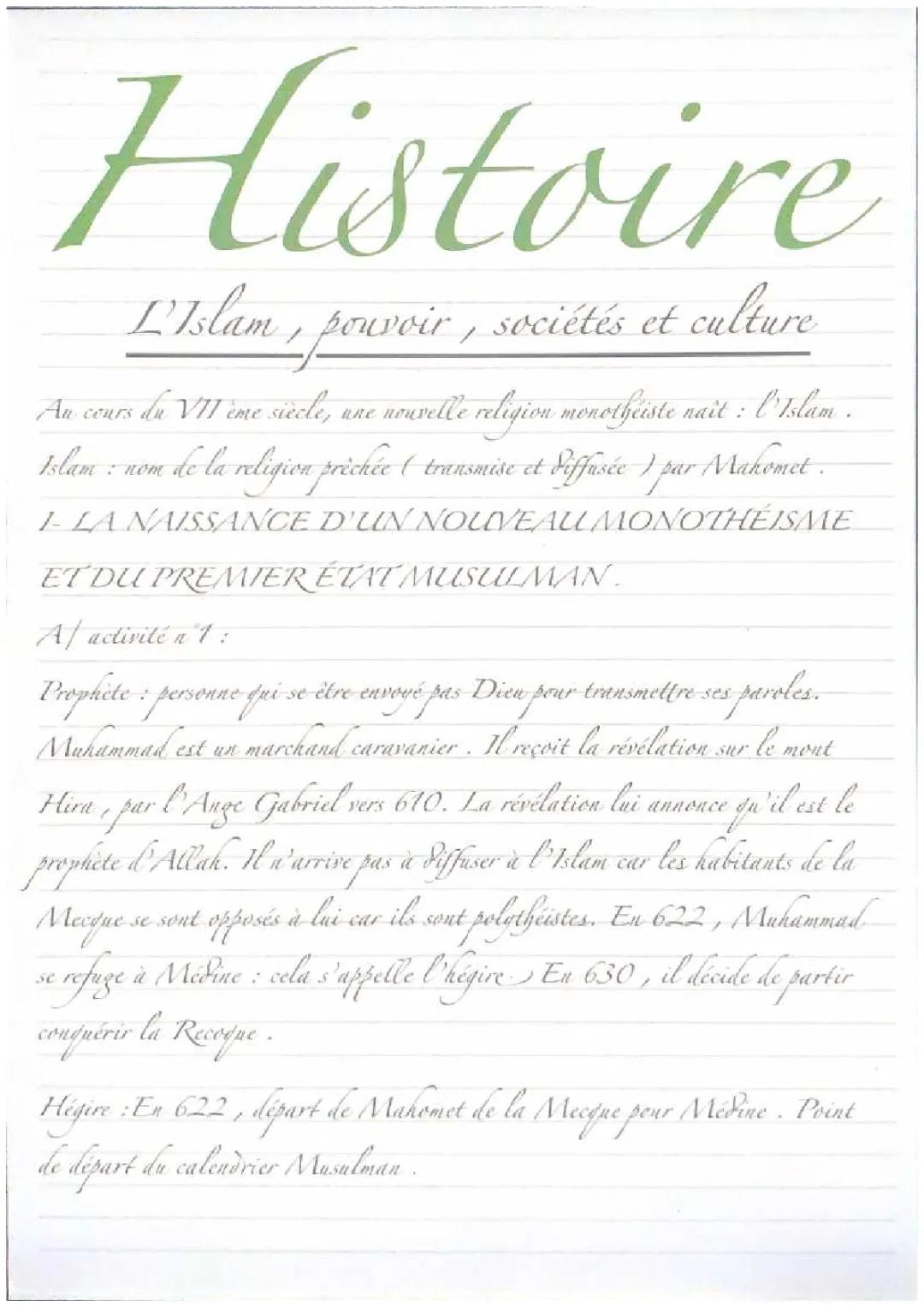 histoire « l’islam »