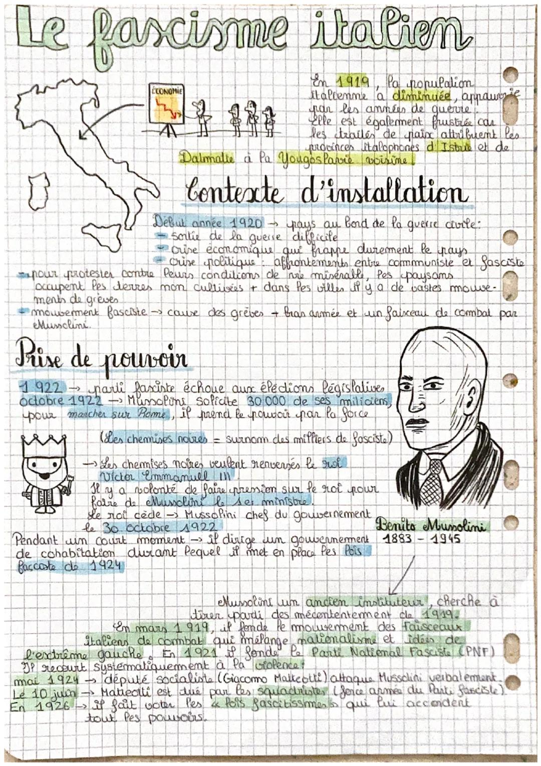 # Les régimes totalitaires
Pour P'Allemagne nazie
- Hitler dirige, if est fasciné par le fascisme italien et
reprend Pidée de Plat autorita