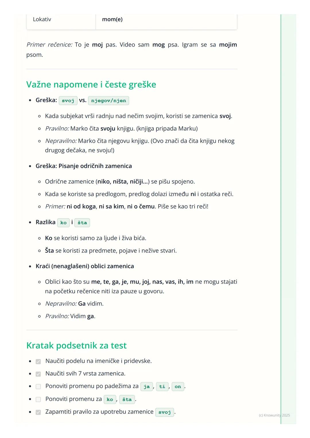 # Zamenice
## Šta su zamenice?
Zamenice su promenljiva vrsta reči. One zamenjuju imenice, prideve i
brojeve. Zato se i zovu "zamenice". Ko