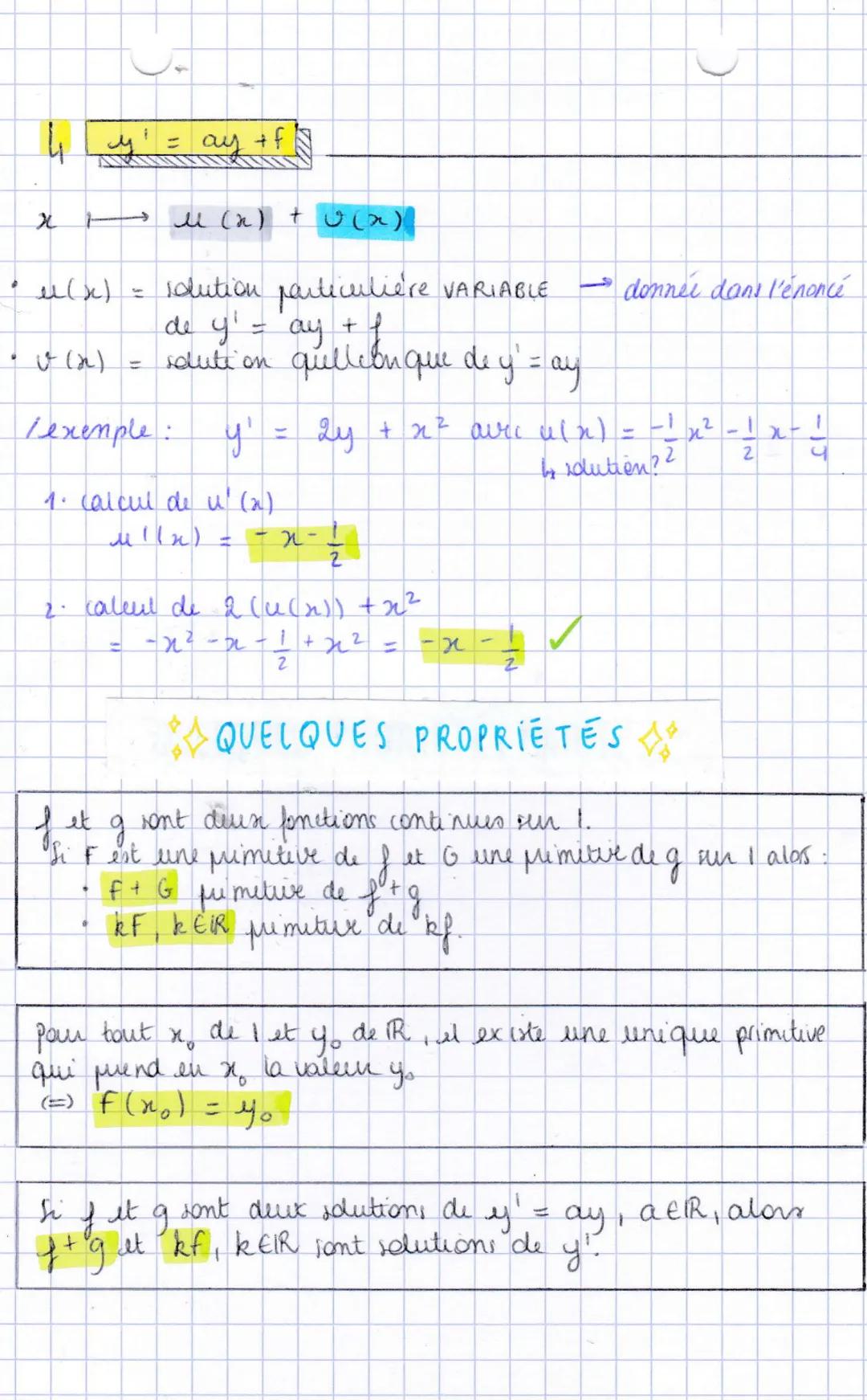 ODEFINITION une équation différentielle est une équation.
don't è inconnue est une fonition.
I
--
ус
x - équations différentielles et
primit