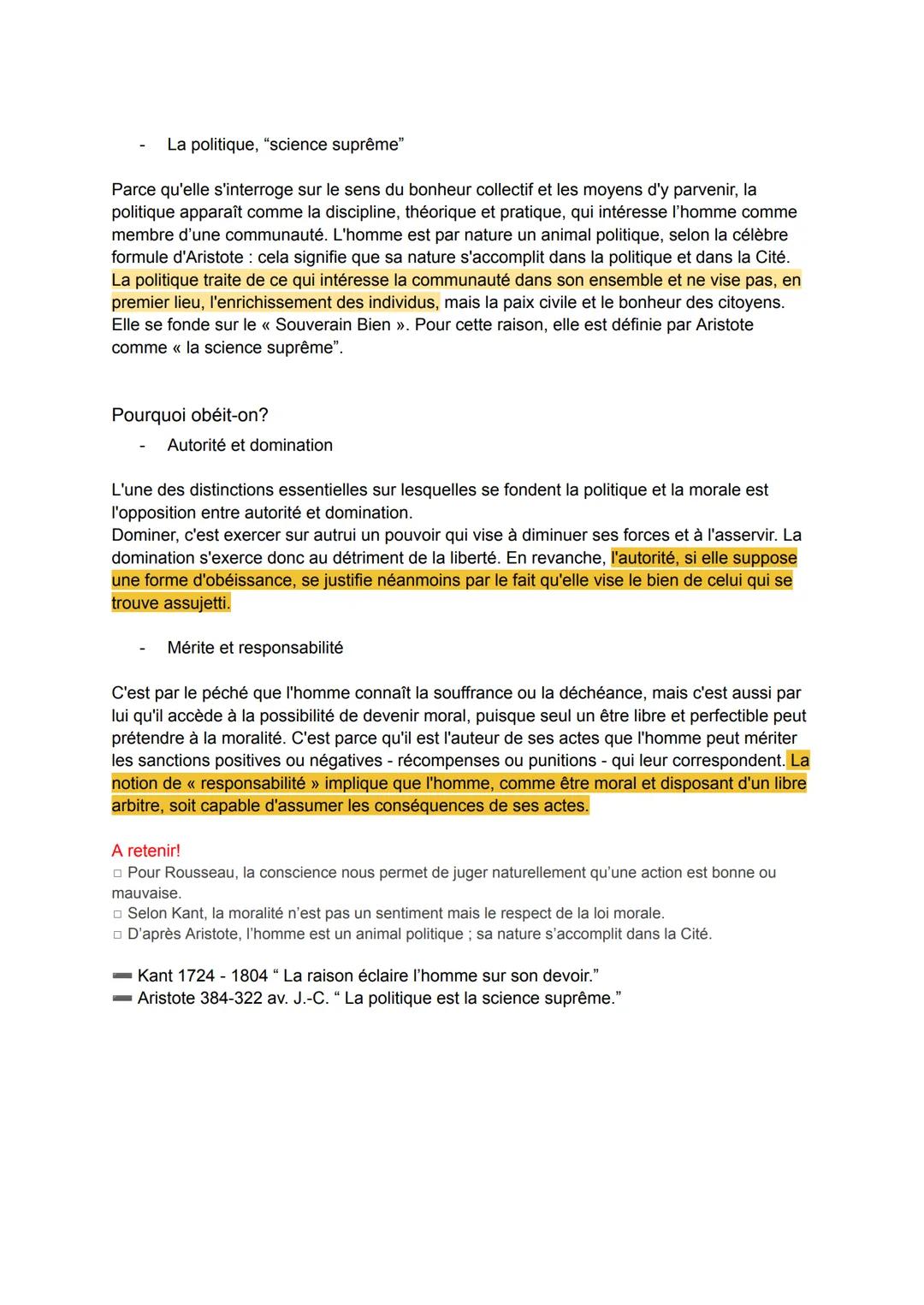 # La morale et la politique
Le souci du bien, l'amour du devoir, ou encore la capacité à dénoncer l'injustice et à
s'émouvoir de la souffra