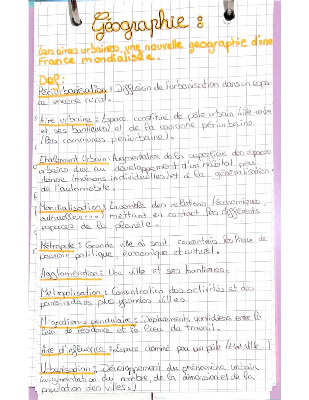 Les aires urbaines, une nouvelle géographie d’une France mondialisée
