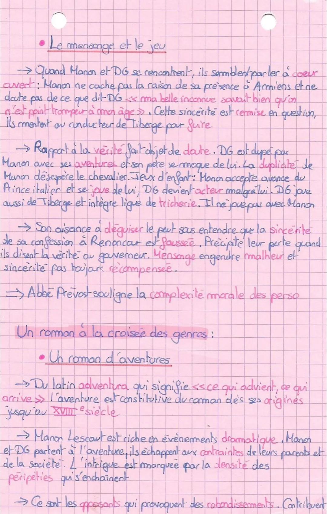 # FRANCAICO
Francais
Manon Lescaut, Abbé Prévost
Définition:
Romanesque: personnorges aux sentiments intenses, nobles
et en lien avec un