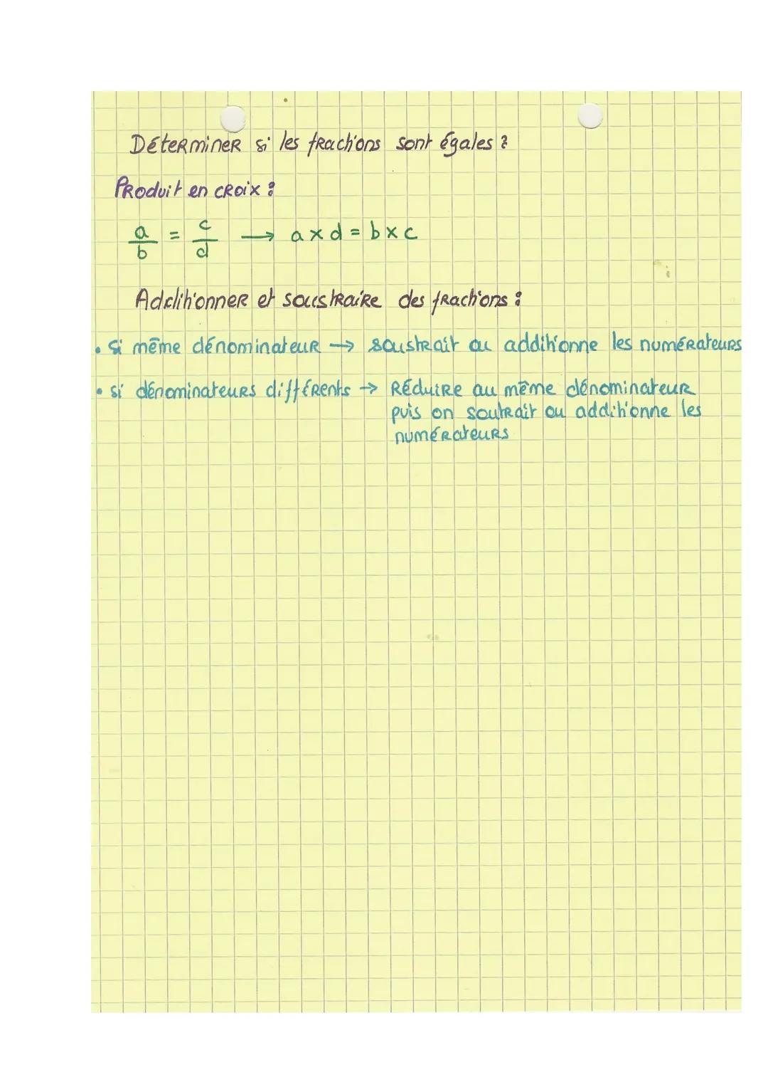 MATHS
Les Fractions
Propriété des quotients égaux ?
Lorsqu'on MULTIPLIE et DivisE le numérateur
→quotient ne change pas
Ex: 13x3
13
=
Ex:
S