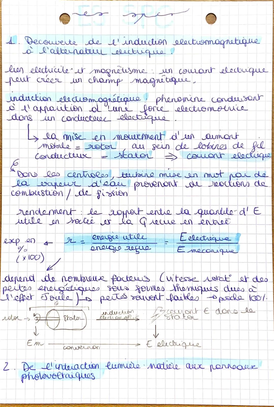 res
sper
1. Decouverte de l' induction electromagnetique
à l'alternateur electrique.
leen electricite et magnetisme un courant electrique
p