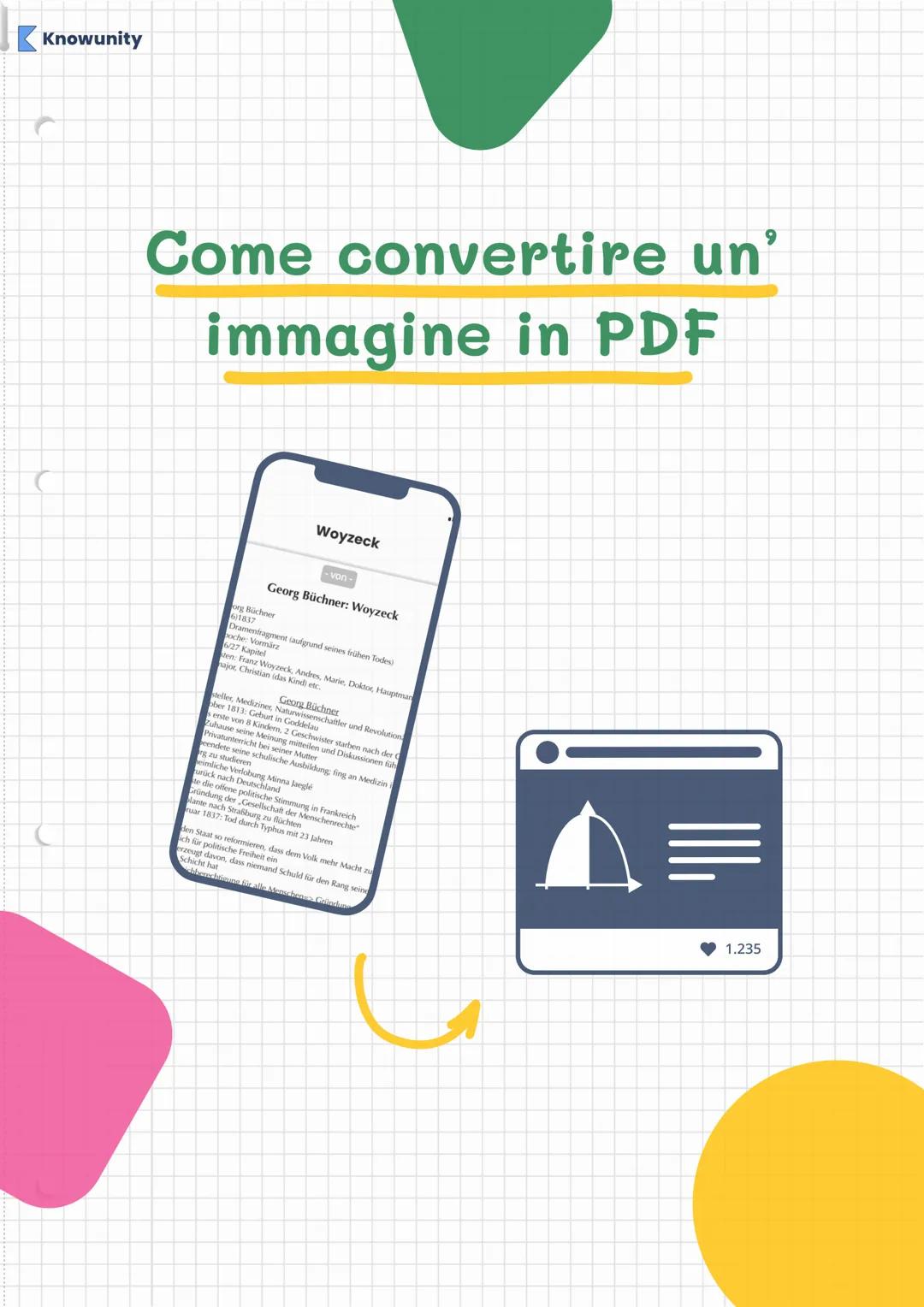 KKnowunity
Come convertire un'
immagine in PDF
Woyzeck
-von-
Georg Büchner: Woyzeck
org Büchner
1837
ramendragment Caufgrund seines fri