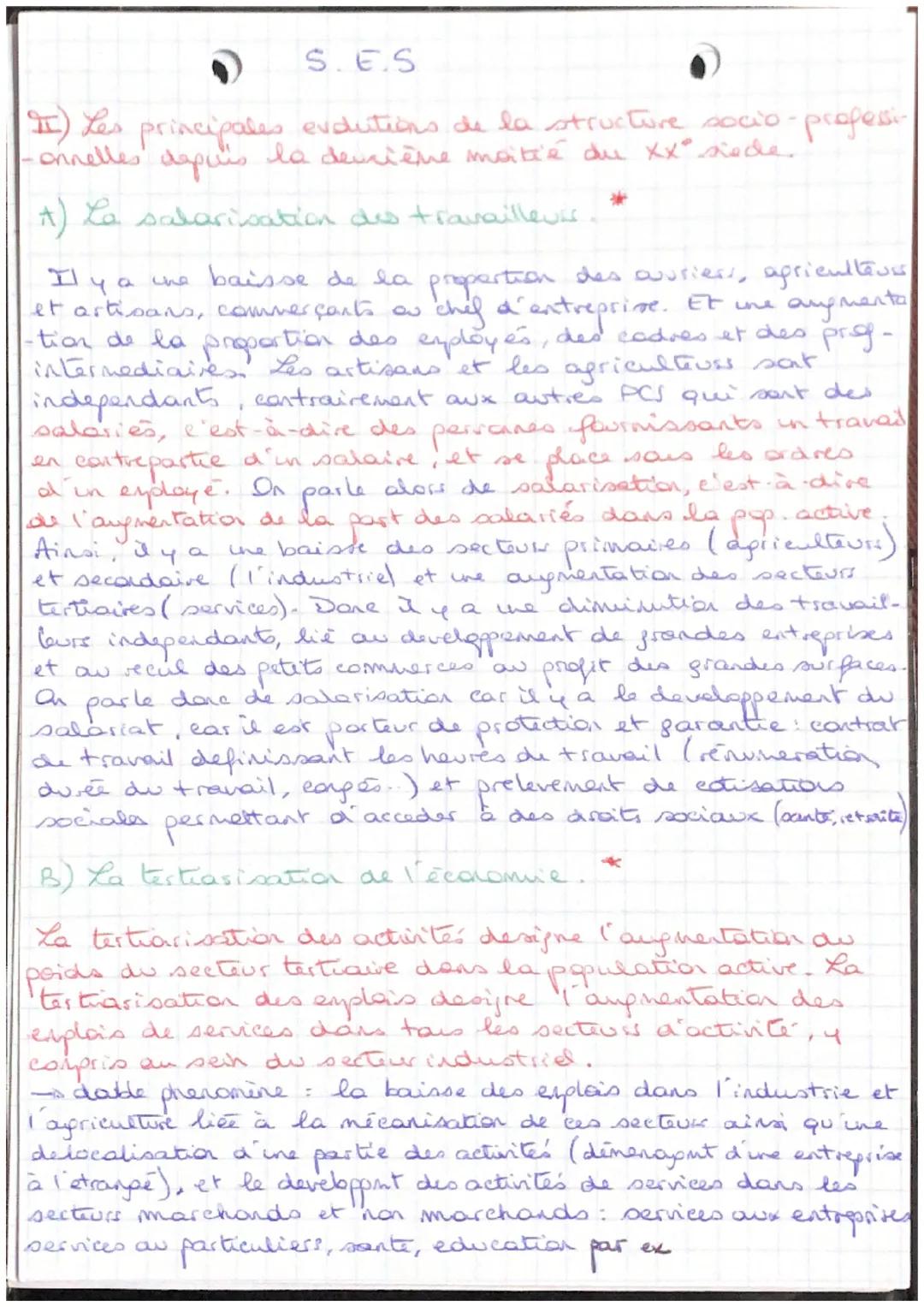 Chap 2.
7) Les facteurs de structuration et de hierarchisator
de l'espace social
S.E.S
La stratification sociale designe le fait que la
soci