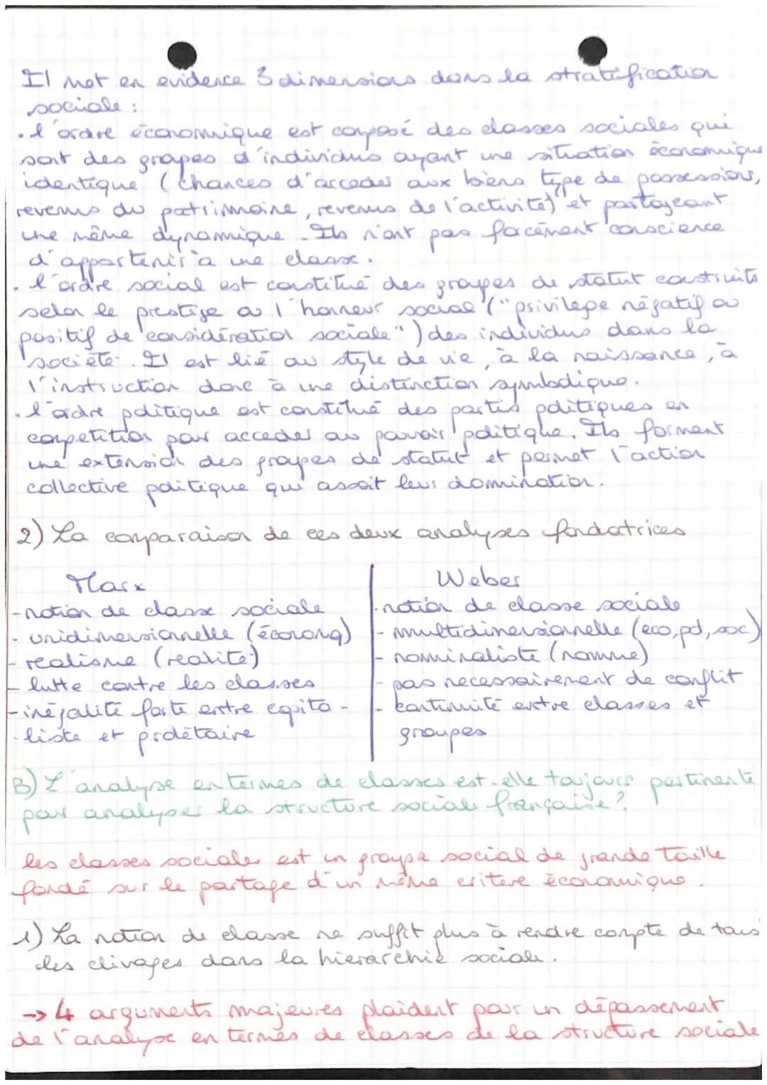 Chap 2.
7) Les facteurs de structuration et de hierarchisator
de l'espace social
S.E.S
La stratification sociale designe le fait que la
soci