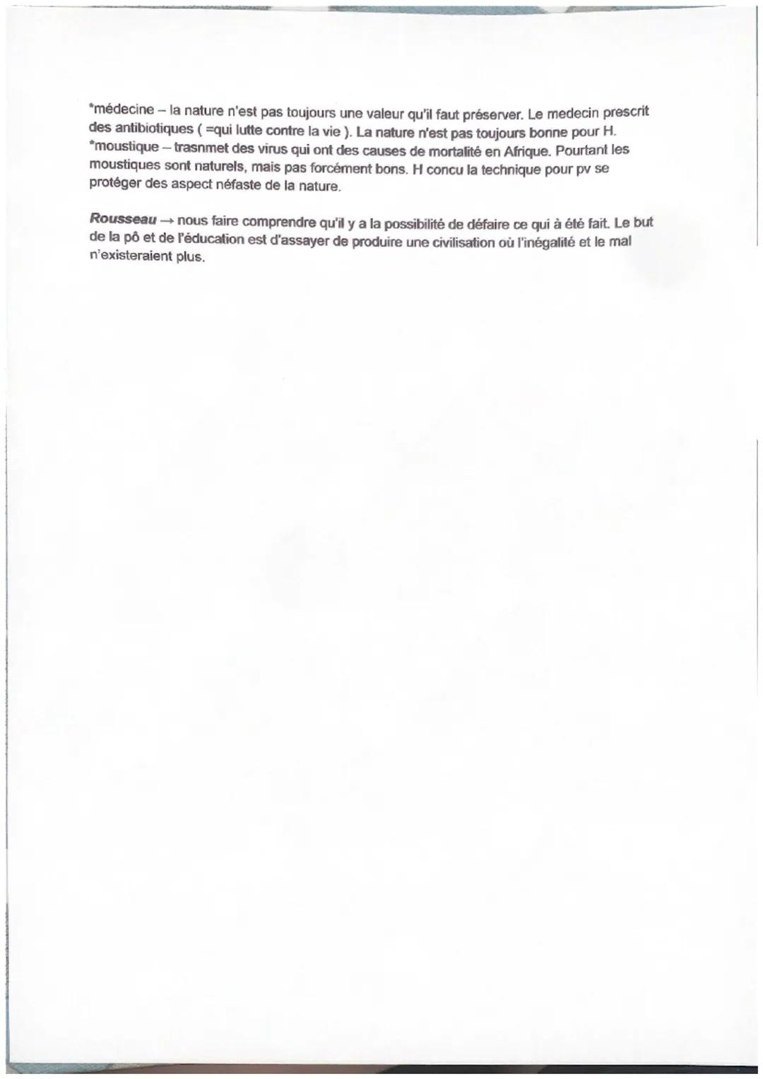 Philosophie: La nature
Définition:
*Nature : ce qui est deja là et qui n'a pas fait l'objet d'une transformation par l'homme.
*Culture: une