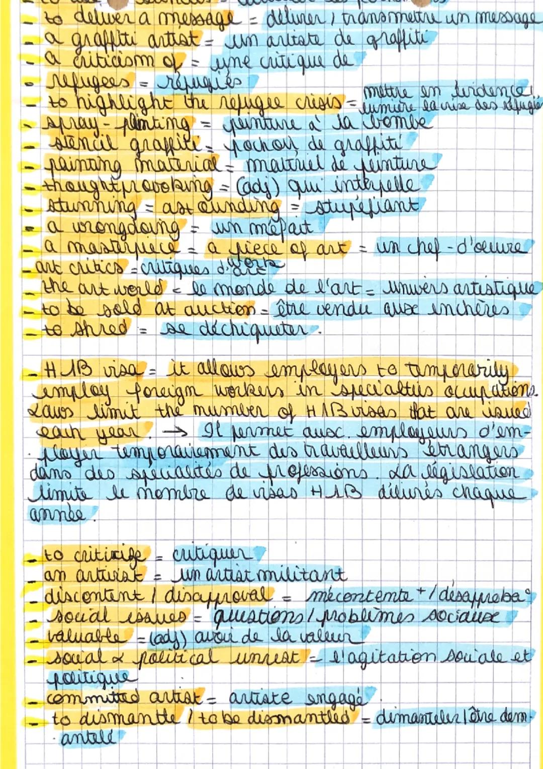 - upsides = avantages
- downsides = inconvénients
- to settle down = s'installer
- to head home = rentrer chez soi
- to flee = to escape fro