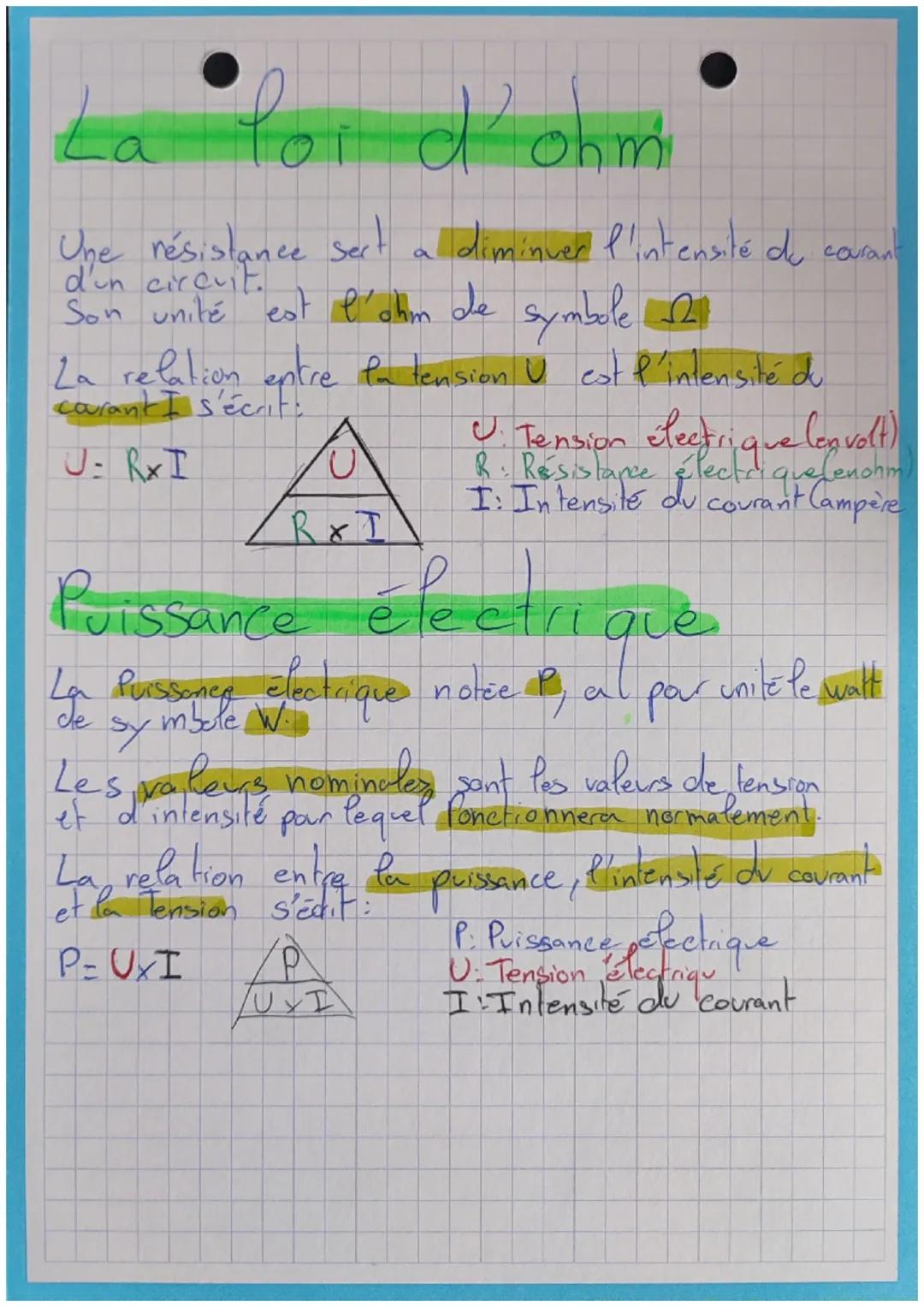 # L'électricité
| nom | Pile | Générateur | Lampes | Moteure |
|---|---|---|---|---|
| Symbole | | G | | M |
Interrupteur Résistance D.E
